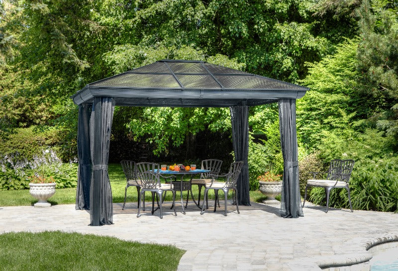 Gazebo Penguin Venus Gazebo Polycarbonate Roof 10'x10' front view