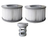 Backyard Lifestyles MSpa Filter Cartridge Set (Filter + Base) front view of 2 cartridges and 1 base
