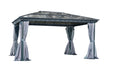 Gazebo Penguin Venus Gazebo Polycarbonate Roof 10'x10' font view 12'x14' model