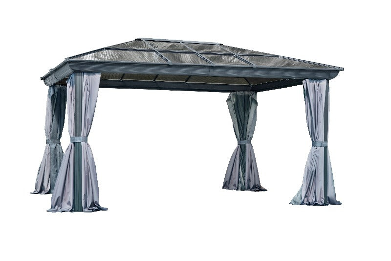 Gazebo Penguin Venus Gazebo Polycarbonate Roof 10'x10' font view 12'x14' model